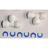 2peces. 1/4"  3-WAY UNION TEE PUSH QUICK CONNECT RO REVERSE OSMOSIS WATER FILTER