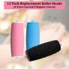 Replacement Rollers 12 Pack Extra Coarse Refills Compatible with Pedi Perfect Pro Emjoi Micro Pedi Refills