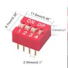 20pcs 2 Row Dip Switch 4 Position Slide Type Switch 2.54mm PCB Mountable On-Off Toggle Switch for Circuit, Breadboard