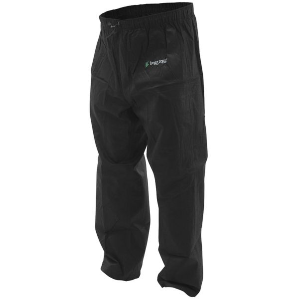 FROGG TOGGS Men's Standard Classic Pro Action Waterproof Breathable Rain Pant, Black, Large