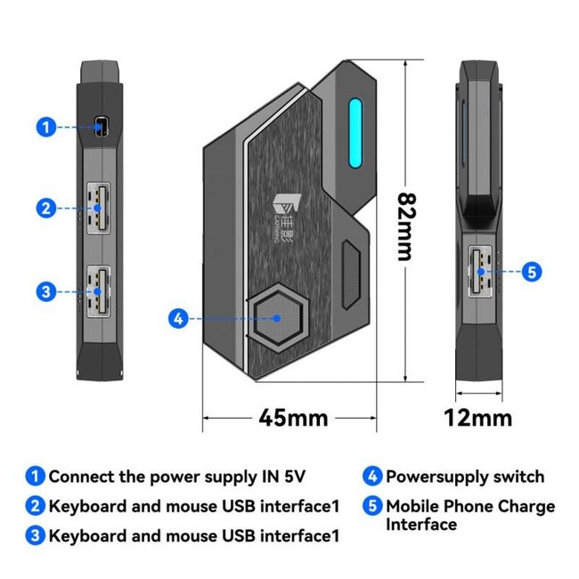 Mouse Keyboard Converter Pubg Gaming Professional Accessories