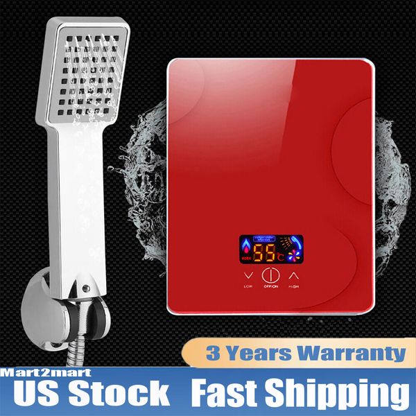 220V Instant Hot Water Heater Tankless Electric Shower Bathroom Kitchen 6500W