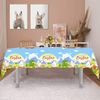 ZSTNPP Easter Table Cloth, 137x274cm Rectangular Plastic Waterproof Easter Eggs Tablecloth, Easter Party Supplies, Easter Table Decorations for Easter Party (Blue)