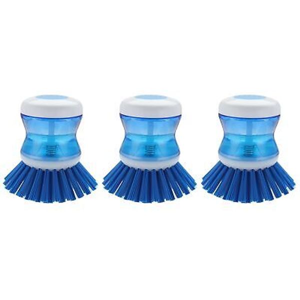 3 Pcs Dish Brush with Soap Dispenser for Dishes Pot Pan Kitchen Sink Scrubbing