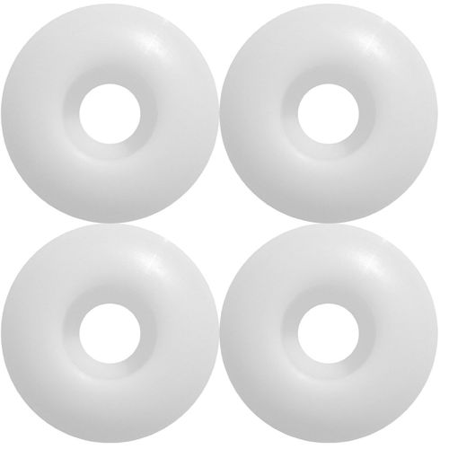 Set of 4 Skateboard Wheels Blank 52mm White