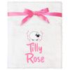 Personalised Sheep Luxury White Waffle Baby Blanket