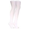 Truform Surgical Stockings, 18 mmHg Compression for Men and Women, Thigh High Length, Open Toe, Beige, White, Large