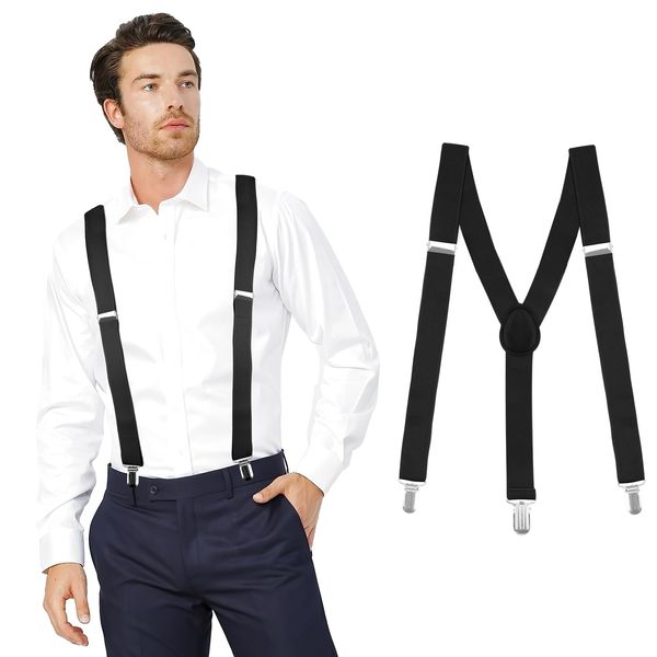 Men's Suspenders,Black Suspenders,Suspenders for Men,Leather Suspenders,Suspenders for Women,Leather Suspenders for Men,Mens Suspenders for Jeans,Wedding Clothes,Suspenders for Men Heavy Duty