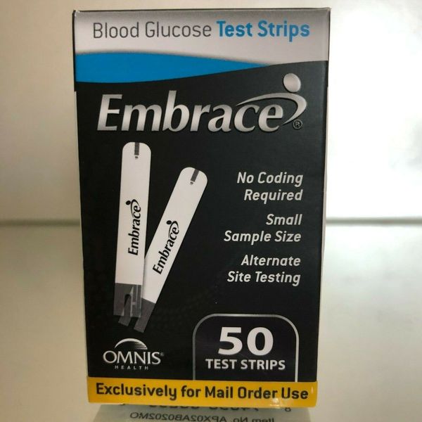 Embrace Blood Glucose Test Strips 50 CT.  Exp 05/2025 Free and Fast Shipping