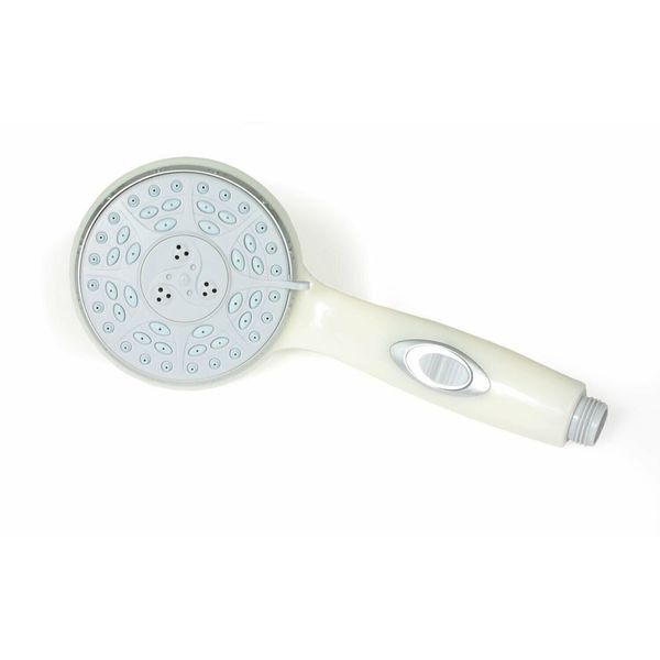 Camco RV Water Conserving Shower Head w/On Off Switch 5 Settings Off White 43712