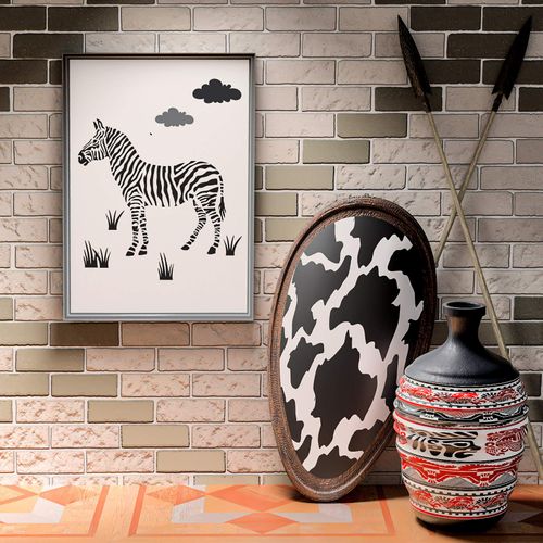9 Pieces Animal Stencil Templates 8 Inch Reusable Animal Painting Stencil Bear Tiger Elephant Horse Lion Giraffe Zebra Rhino Deer Craft Drawing Template for Greeting Card Scrapbook Wall Art