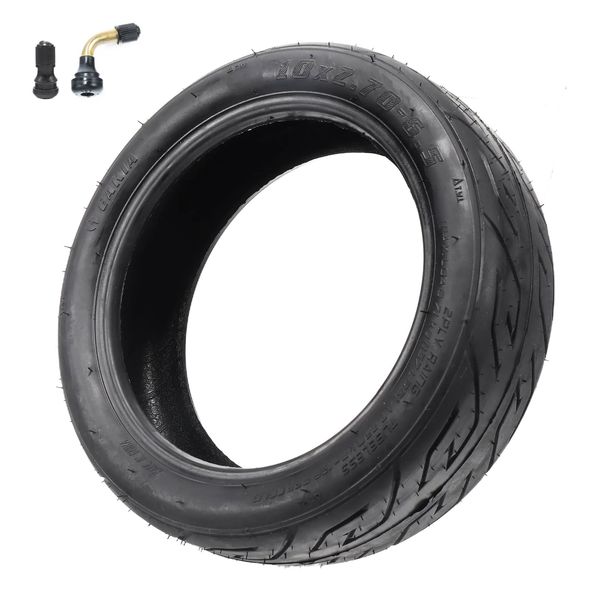 10x2.70-6.5 Tubeless Tire, Vacuum Tyres for 10 Inch Scooter Wheel, 70/65-6.5 Electric Scooter Tires Wear-Resistant Thickened Balance Scooter Wheels Replacement parts