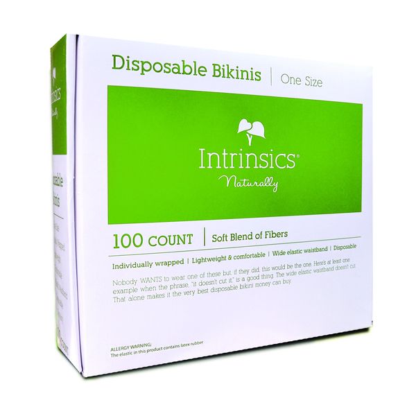Intrinsics Disposable White Bikinis, Universal Size - 100 Count