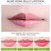 4 Colours Organic Aloe Vera Moisturizing Crystal Jelly Lipsticks, Dulele Magic Temperature Colour Changing Long Lasting Lip Balm Set (FFF)