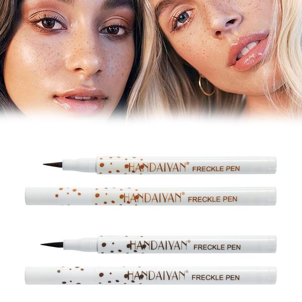 Freckles Pen,Sommersprossen Stift,Freckle Pen,Natürlicher lebensechter gefälschter Sommersprossen-Make-up-Stift,langlebiges wasserdichtes Sommersprossen-Make-up-Werkzeug (Dunkelbraun + Hellbraun)