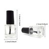Honbay 6PCS 5ml Empty Nail Polish Glass Bottles with Brush Cap