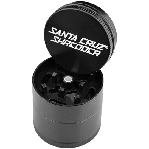 Santa Cruz Shredder Metal Spice Grinder Made in USA (Small (1.7 Inch), Black)
