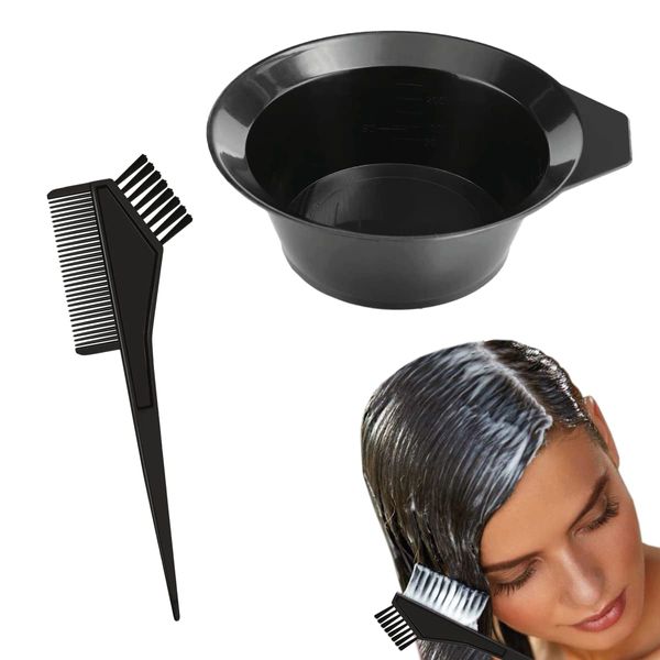 Haarfärbe-Set für Salons und Heimwerker, mit Pinsel und Schüssel, DIY, Haarfarbe-Set, Färbung