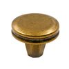 Alzassbg 6 Pack Antique Brass Cabinet Knobs, 1-1/4 Inch Diameter Round Kitchen Knobs for Cabinets and Drawers AL6104AB