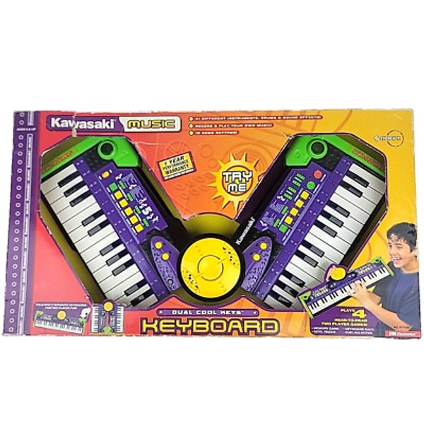 Kawasaki Dual Cool Keys Foldable Toy Keyboard Piano Kids Toy 57772S New (Other)