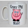 Crazy Pig Man Ceramic Mug Great Novelty Gift