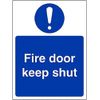 V Safety Fire Door & Mandatory- Fire Door Keep Shut - 150 X 200mm