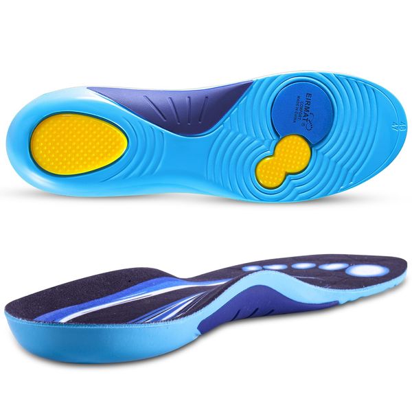 Plantar Fasciitis Insoles, Arch Support Inserts Women Men, Plantar Fasciitis Relief, Insoles Men for Flat Feet,High Arch and Foot Pain, Orthotic Inserts for Shock Absorbing Standing All Day Comfy