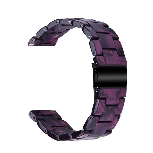 TenCloud Resin Watch Band Compatible with WZWNEER Y20GT Women Men Metal Strap for Luoba Smart Watch Band for WZWNEER Smart Watch Y20GT (Violet)