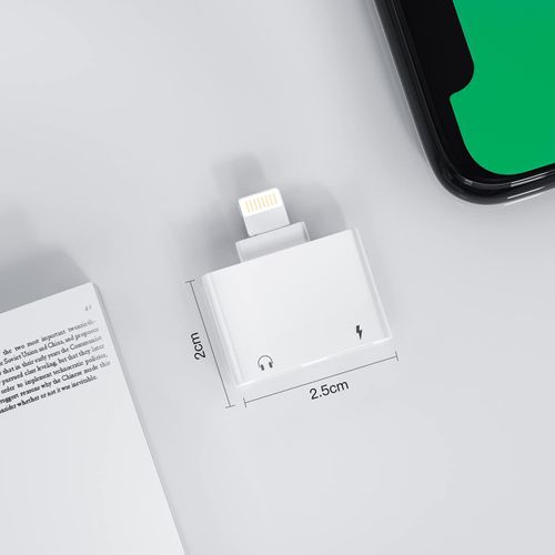 Lightning Earphone Jack Convert Simultaneous Charging Splitter Adapter Cord (2 Pack) 2 in 1 Popular iPhone Lightning Aux Headphone Jacq Accessories Apple MFI Certified Iphone Earphone Splitter Apple
