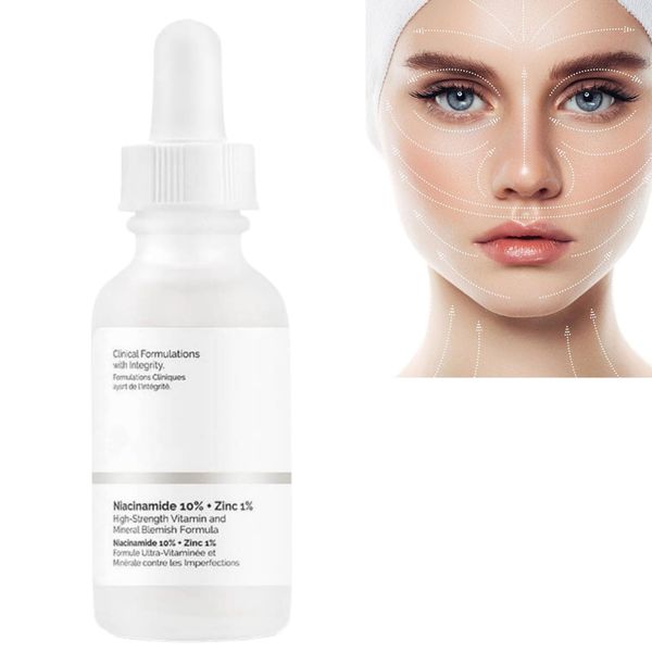 10% Niacinamide Serum+ 1% Zinc Serum,Niacinamide Facial Moisturizing Essence,Dark Spot Remover for Face,Anti Wrinkle Face Serum,Face Serum for Women,Skincare for Even Skin Tone&Tackles Blemishes