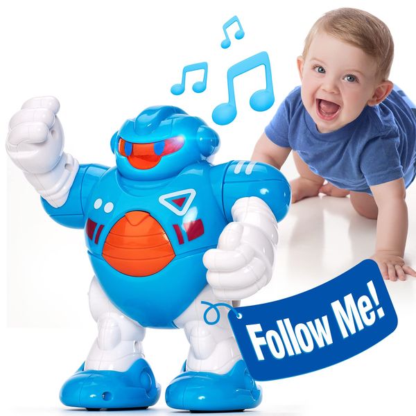 hahaland Baby Walking Activity Robot Junior with Musical, Sounds, Light, Interactive Features