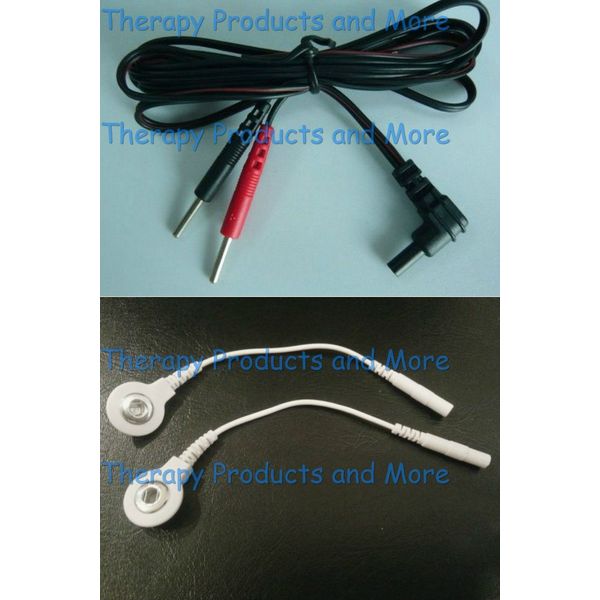 Replacement Electrode Wires for TENS 2800, 3000, Intensity 10- Snap OR Pin Pads!