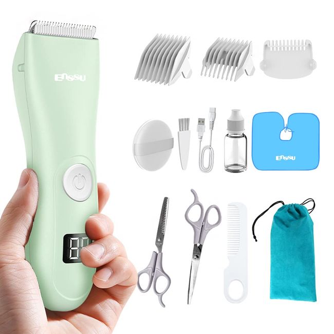 Bufccy Baby Hair Clippers, Ultra Quiet Electric Hair Trimmer, Cordless Rechargeable Haircut Kit for Kids and Children-Safety, Waterproof, Battery Indicator