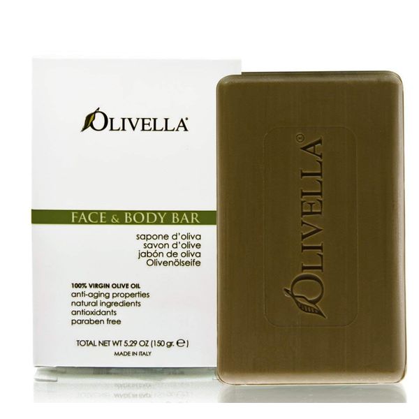 Bar Soap 100% Virgin Olive Oil Face & Body Olivella 5.29 oz Bar Soap