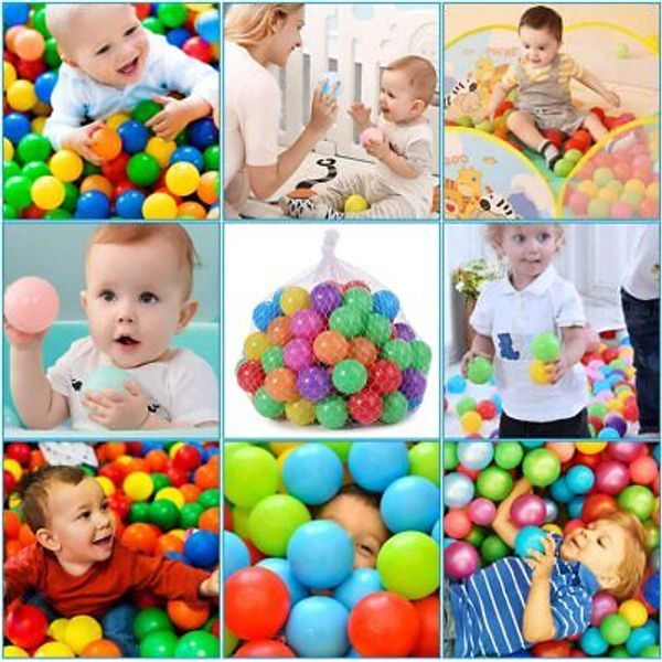 200 Pack Kid Ball Pit Balls Colorful Ocean Balls Crush Proof Plastic for Toddler