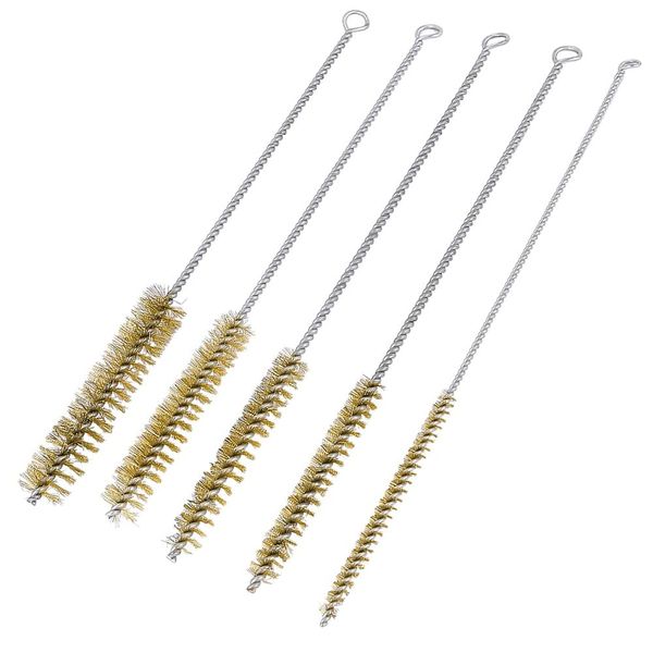 5pcs Brass Tube Cleaning Brush, Tube Brush, Cleaning Brush, Brass Wire Brush Set, Tornado Brush, Hand Tool for Cleaning Cylinder Bore for Pipe Tube