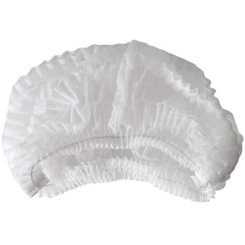 SETH - 100 Pack 21" Disposable Mop Mob Nonwoven Bouffant Clipped Head Cover Caps | Hair Net | Beauty Salon Spa | Cooking Food Service Catering |Spray Tanning (white)