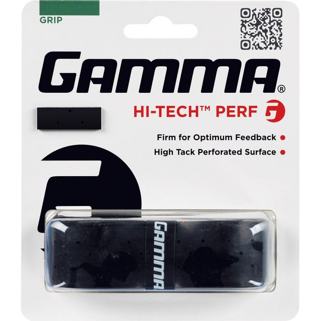 Gamma Hi-Tech Perforated Replacement Grip, Black