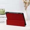 PU Material Protective Case, Triangular Bracket with Automatic Wake-up/Sleep Function, Incompatible with LG 8 (Red)