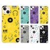 Smartphone Case Clear Case Hard Case Transparent Music Player Record 03: Yellow iPhone15pro Compatible Case