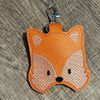 Fox Hand Sanitizer and/or lip Balm Holder Key chain