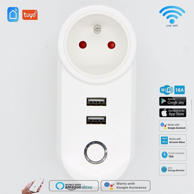 Tuya Smart Waterproof Plug IP66 Outdoor WiFi Outlet 16A APP Wireless  Control Intelligent Smart Home Control Alexa Compatible - AliExpress