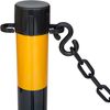 Plastic Chain Posts, Free Standing Chain Link Barrier, Yellow & Black Safety Bollards