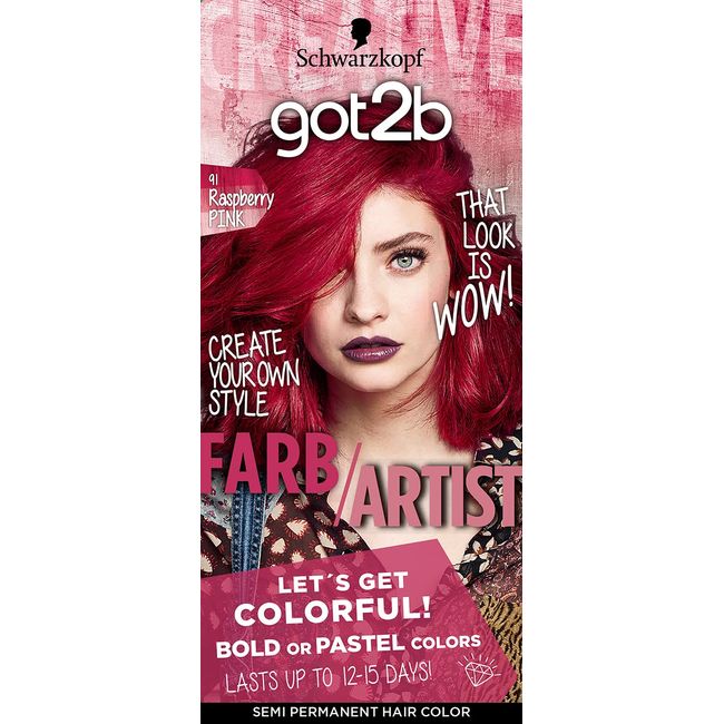 Schwarzkopf (got2b Color Cream) Raspberry Pink 1 Piece (x1) Quasi Drug