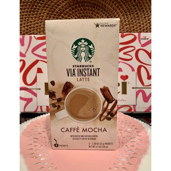 HARD TO FIND DISCONTINUED Starbucks VIA INSTANT CAFE MOCHA ~ 5 Servings Coffee