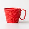 Wired Beans Life Mug Hasami Ware Rosemary 240ml Mug Coffee Cup (Red)