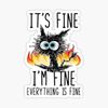 Cat Sticker It's Fine I'm Fine Everything is Fine Sticker (90 Pack)