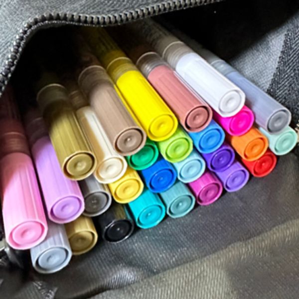 Nail drawing acrylic pen 28 color set pastel color deco pen marker pen design art pen self gel nail art materials