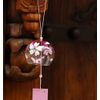 Falytemow Japanese Wind Chimes Romantic Cherry Wind Bells Handmade Glass Japanese Style Pendant for Birthday Gift Outdoor or Indoor Home Decors (1, Red)