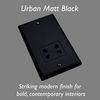 Varilight Dual Voltage Shaver Socket 230V/115V Matt Black